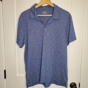 J. Crew Performance Stretch Men's Blue Short Sleeve Athletic Polo Size Large